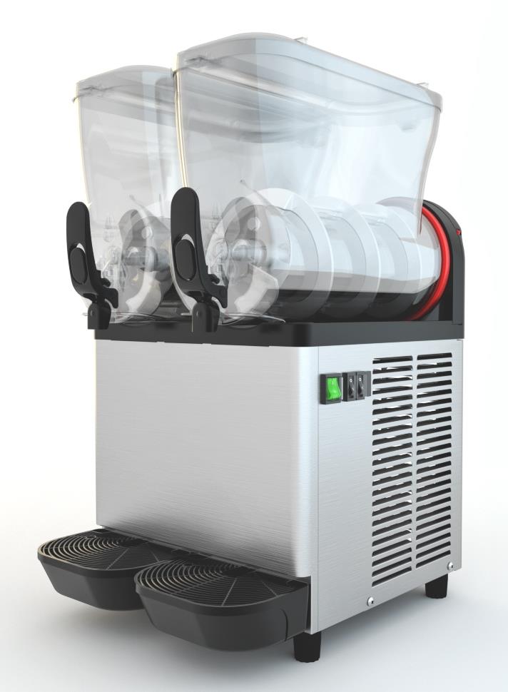 GB 220 LITE Slush ice maskine m/2 beholder á 12 liter - Sort